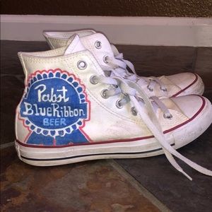 Custom Pabst Blue Ribbon Converse